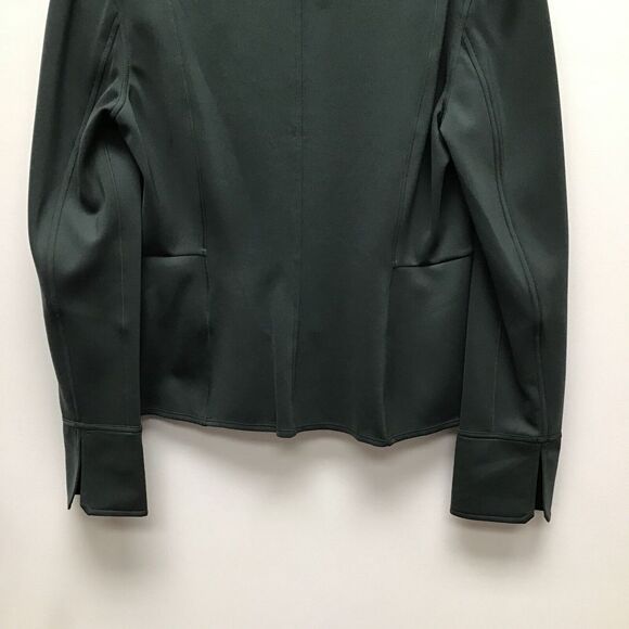 M. M. Lafleur Womens Solid Army Green Zip Up with Pockets Collared Jacket L - Picture 7 of 10